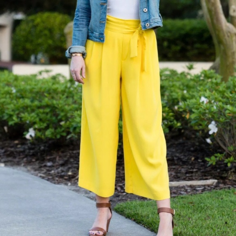 Zara Yellow Culottes